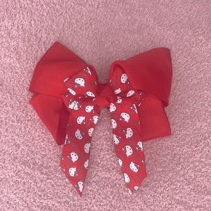 Handmade Hello Kitty Bow Clip